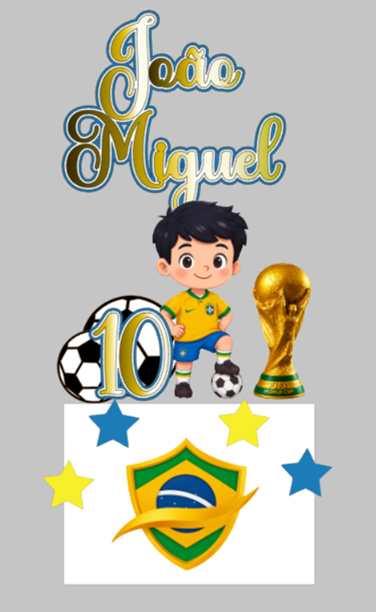 Topo de Bolo Brasil para Meninos – Arquivo Digital | Silhouette Studio